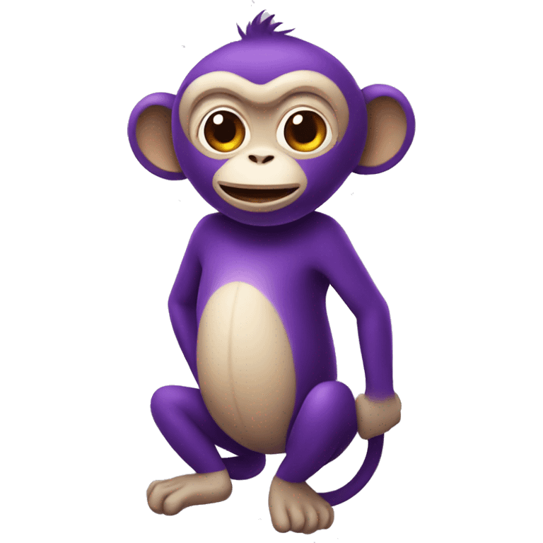 Monkey with a eggplant emoji