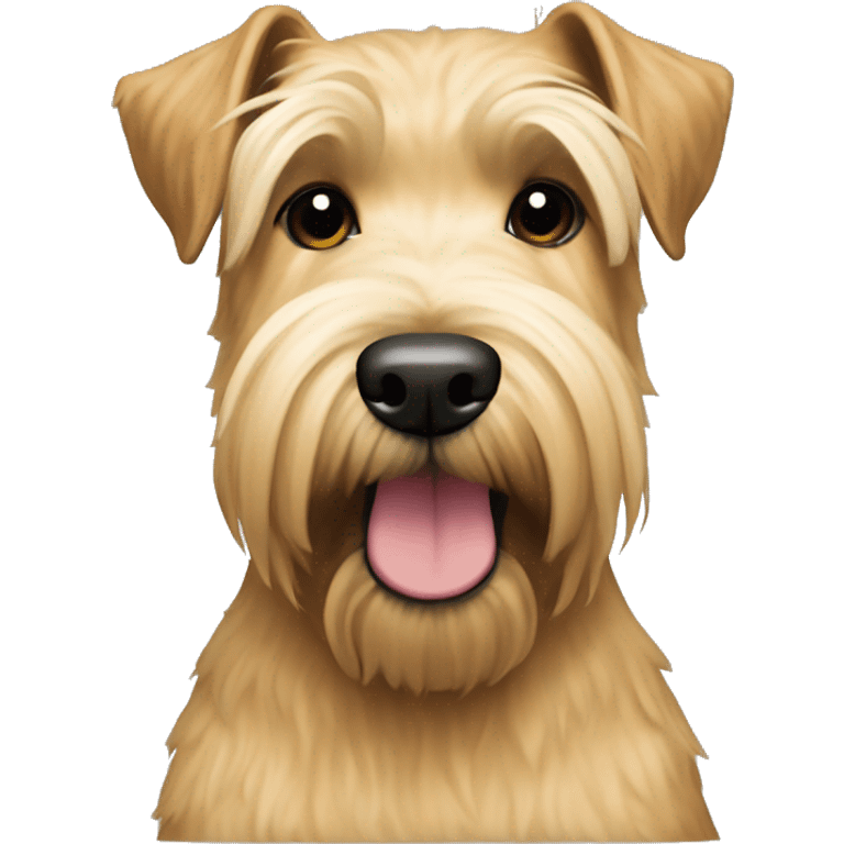 Wheaten terrier with standard breed cut emoji