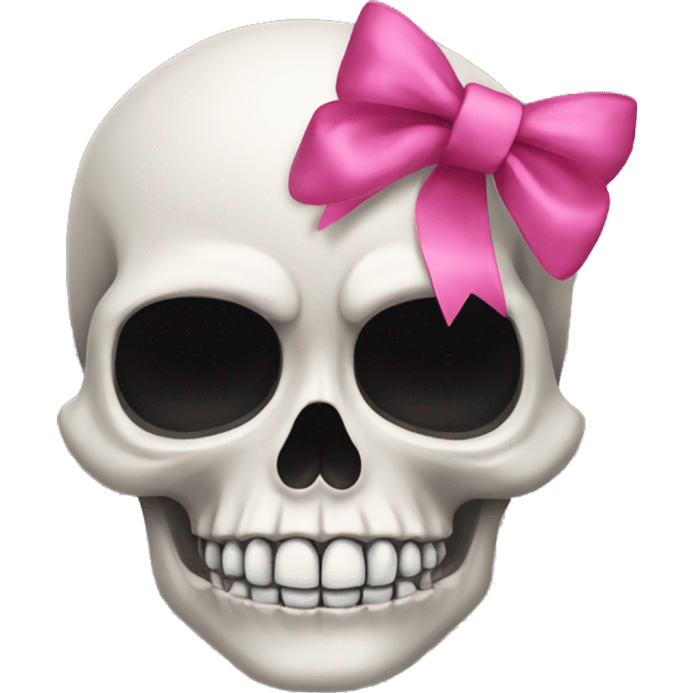 Skull with a pink bow emoji