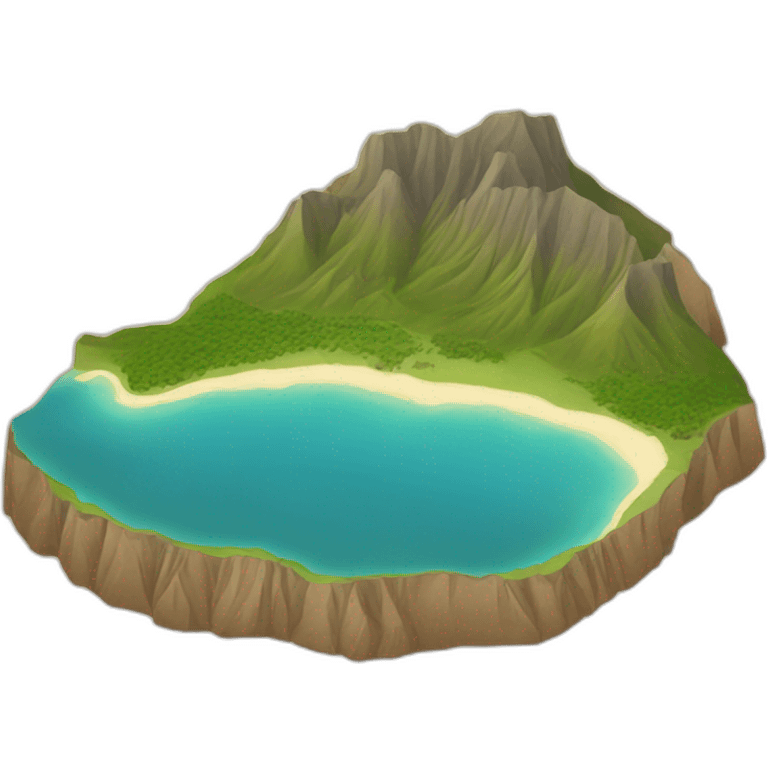 Reunion island map emoji