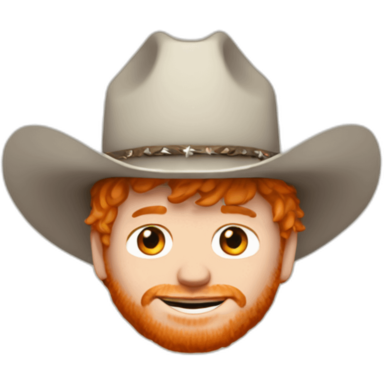 Ed Sheeran with cowboy hat emoji