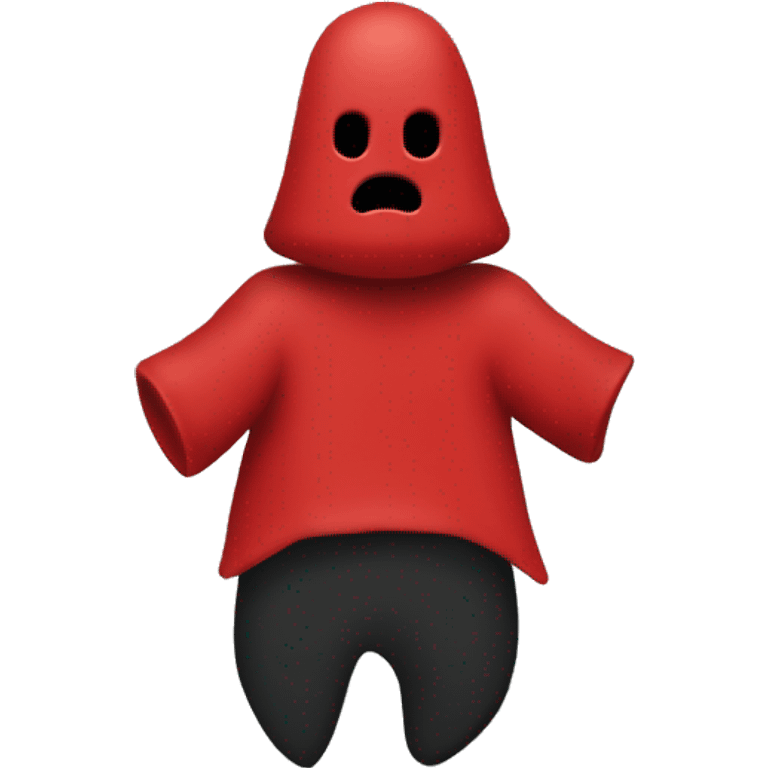 Red faceless full-figure meeple emoji