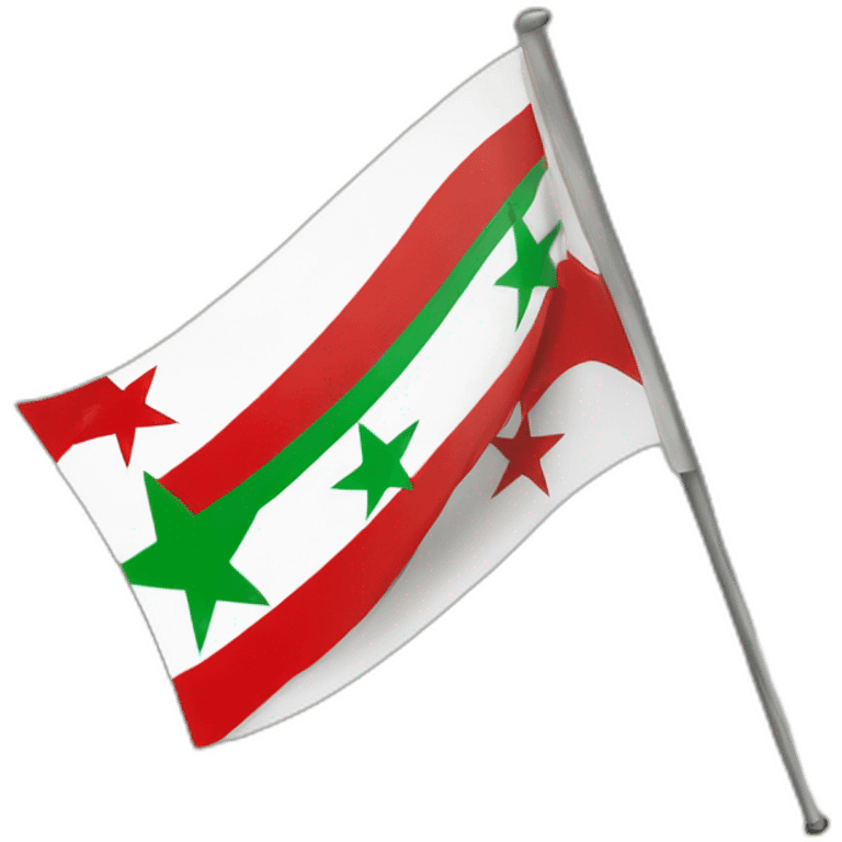 Le drapeau de la syrienne libre  emoji