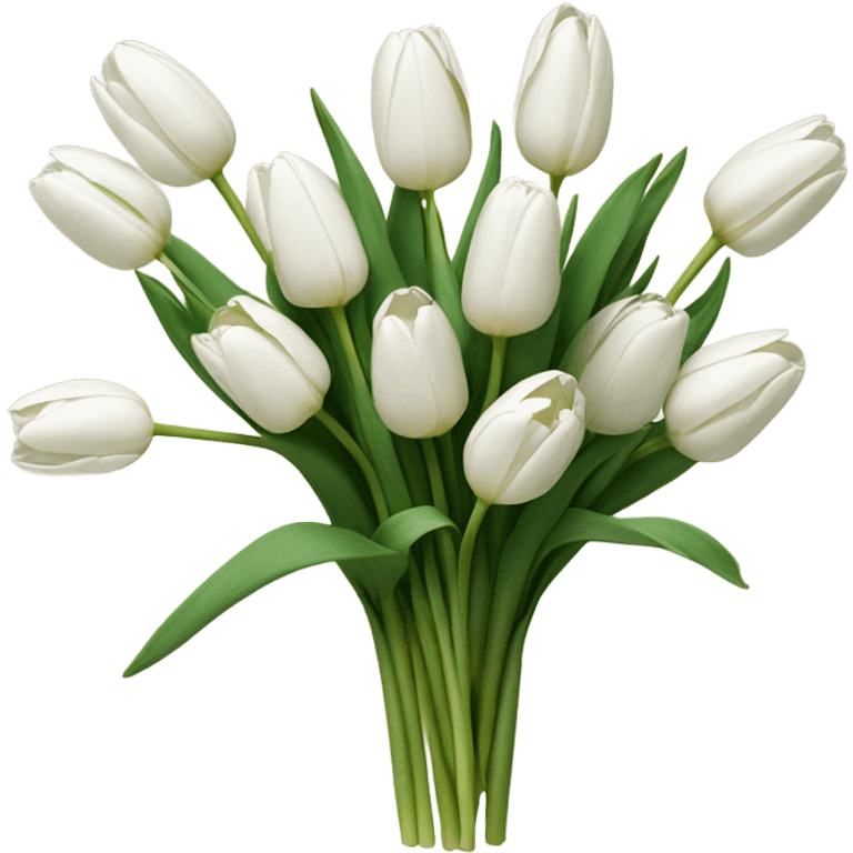 white tulip bouquet  emoji