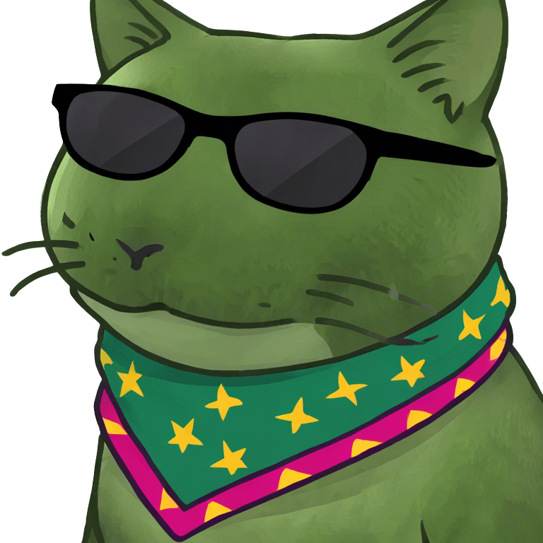 Cat with sunglasses emoji