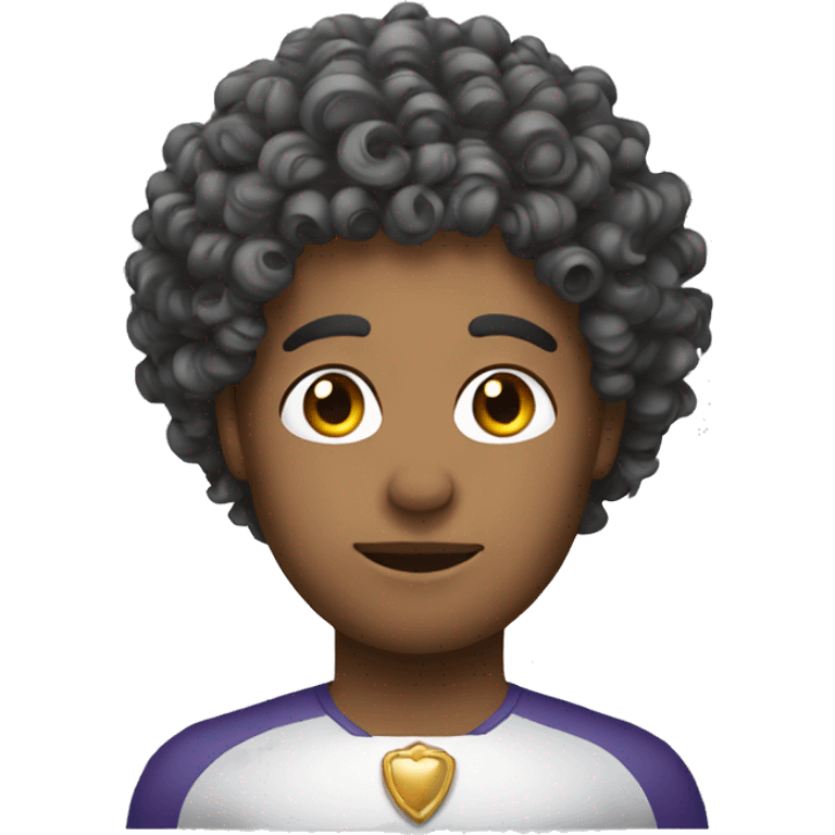 curly hair with crown  emoji