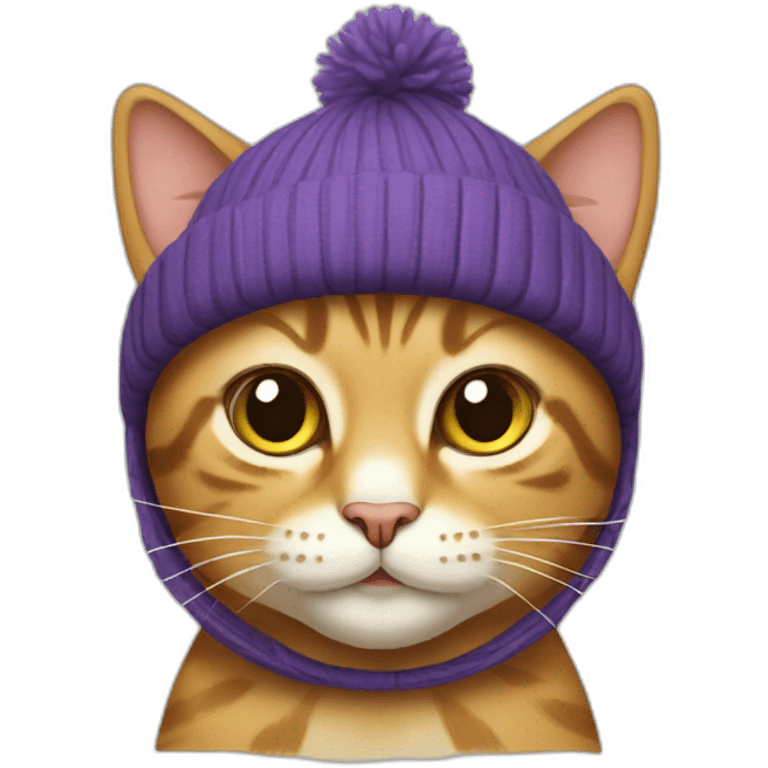 Cat wearing a toboggan  emoji