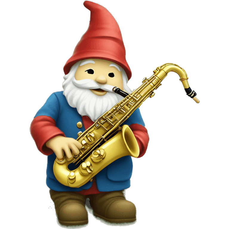 garden gnome who plays the saxophone emoji