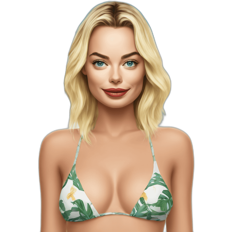 Margot robbie en Bikini emoji