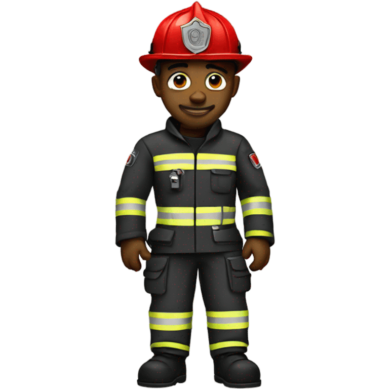 Black gothic firefighter emoji