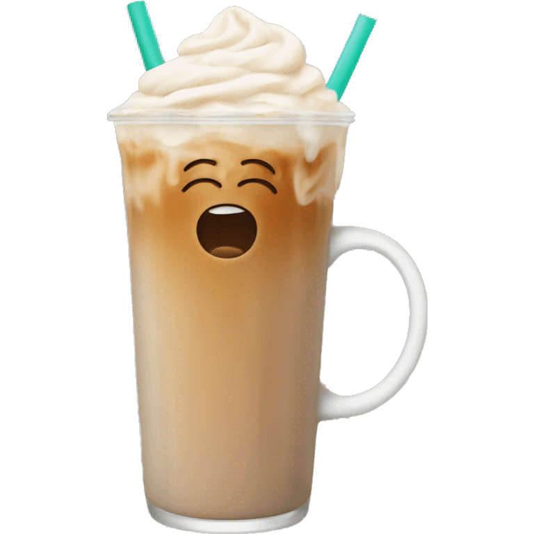 Fall iced chai latte  emoji