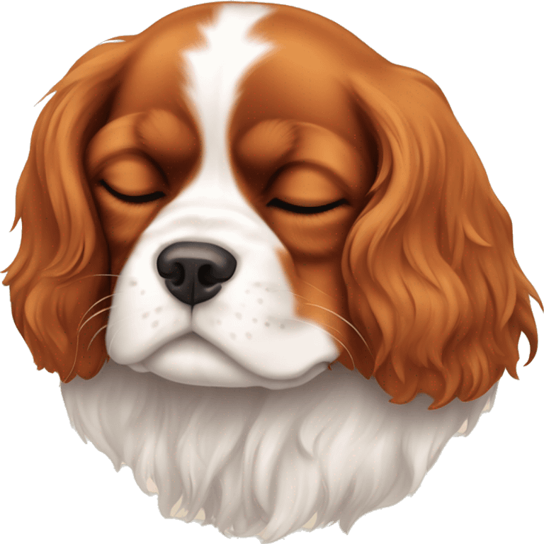 Cavalier King Charles spaniel sleeping  emoji