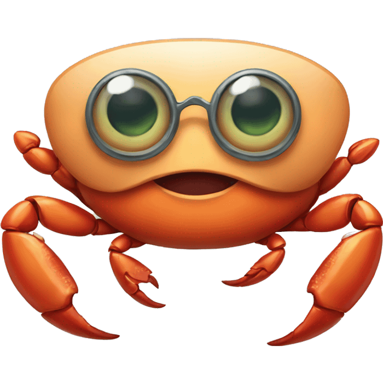 crab with four eyes without eyes emoji