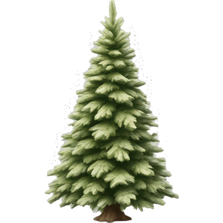 Realistic isolated off white fir christmas tree   emoji