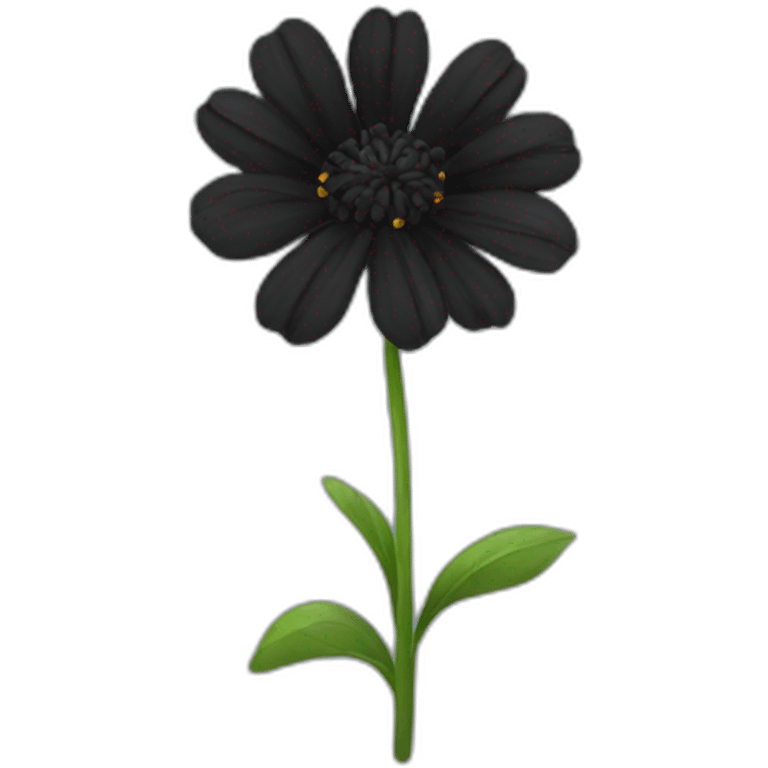 Black flower emoji