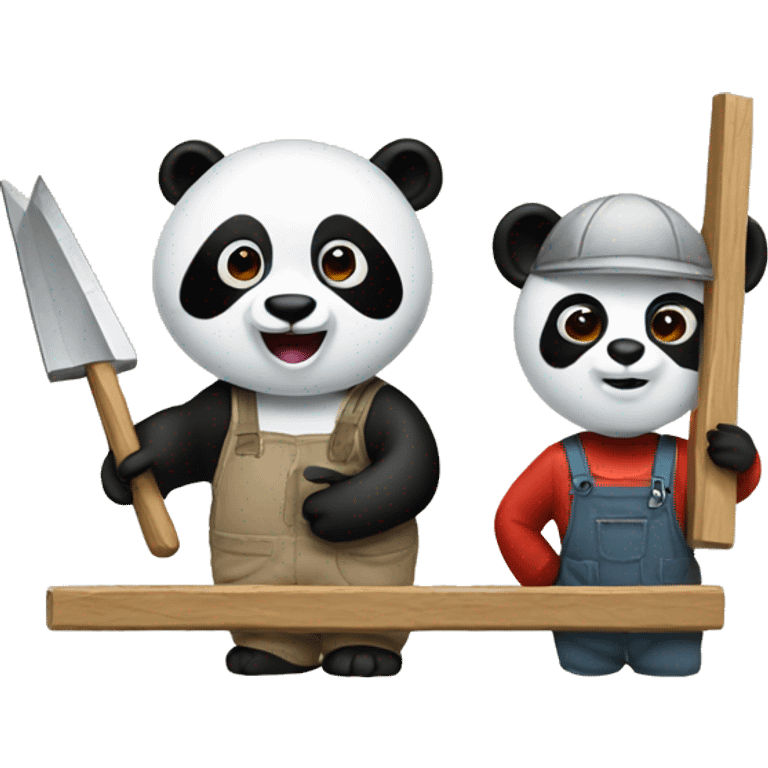 Panda and the carpenter emoji