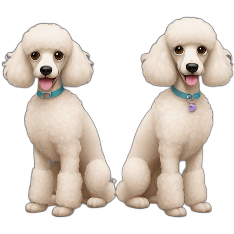 2 poodles emoji