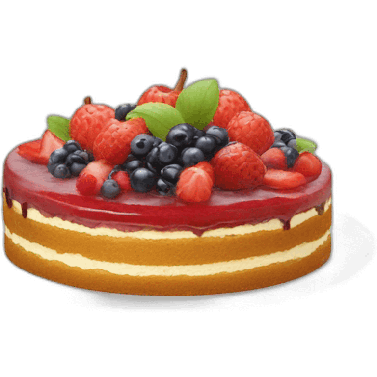 Gâteau aux fruits emoji