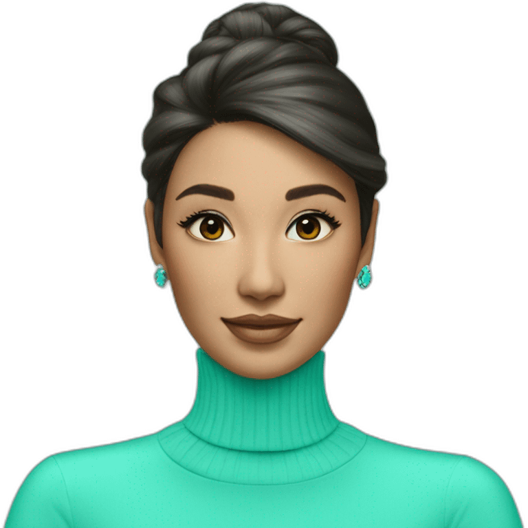 tiffany blue turtleneck emoji