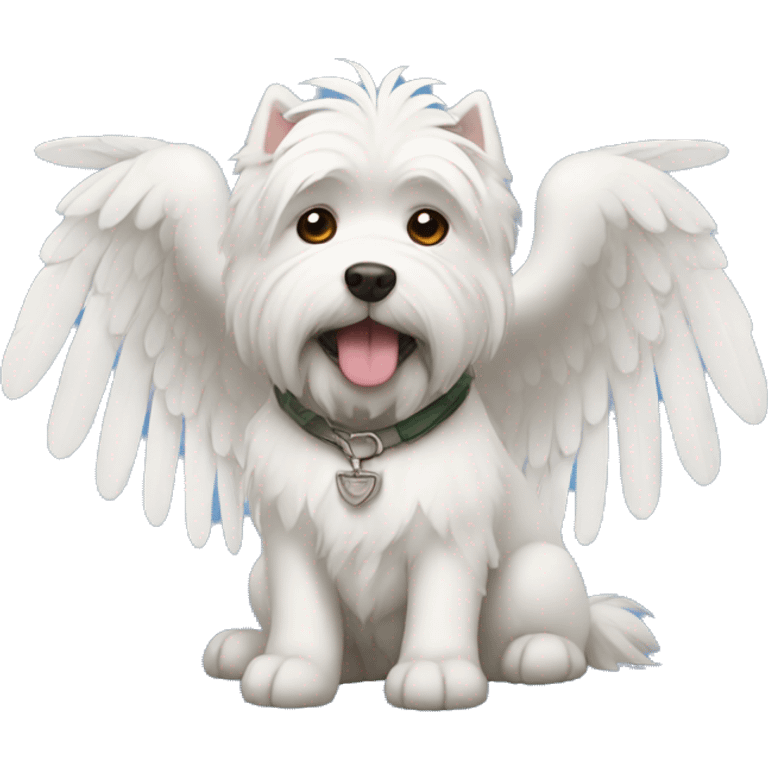 West Highland Dog and Wings emoji