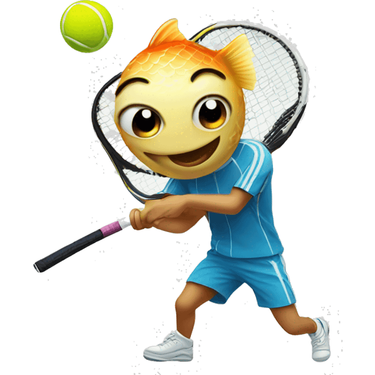 fish playing tennis emoji