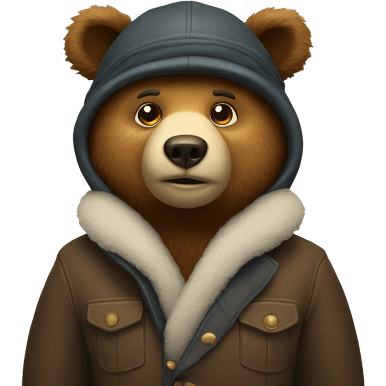 bear with ushanka hat emoji