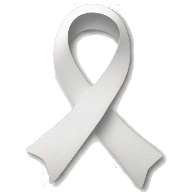 White ribbon for lung cancer  emoji