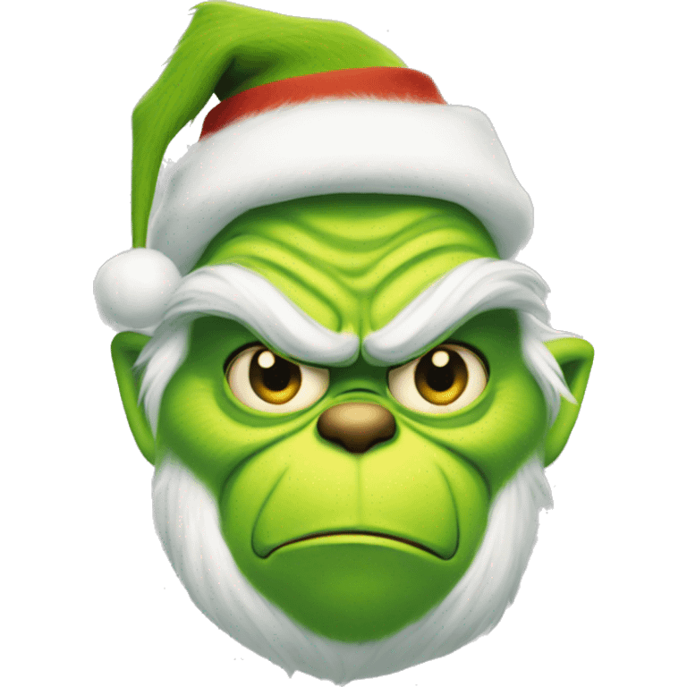 Grinch with a bow  emoji