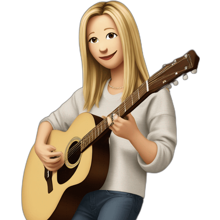 Lisa kudrow phoebe buffay with guitarr emoji