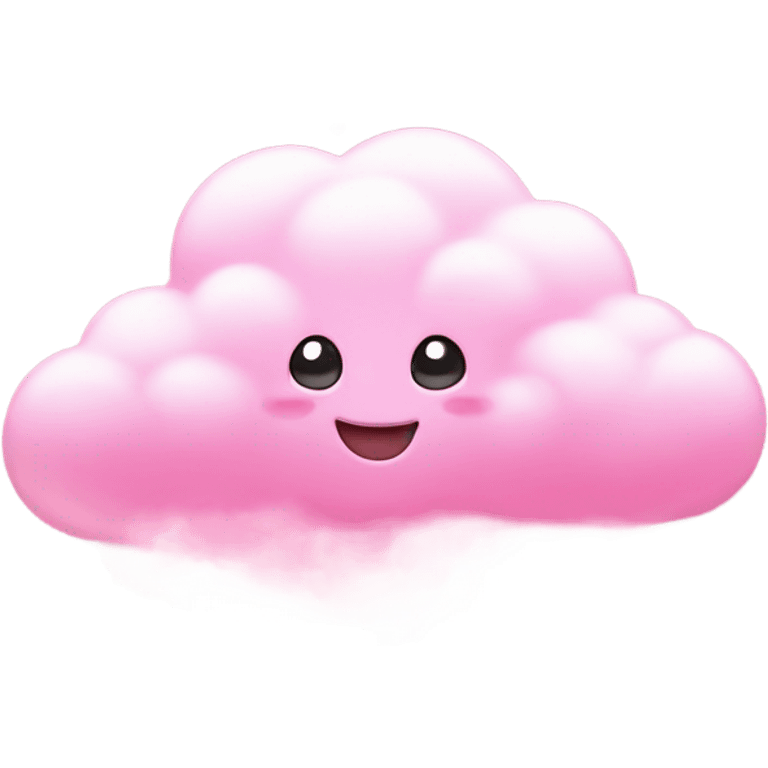 Pink cloud raining pink diamonds emoji