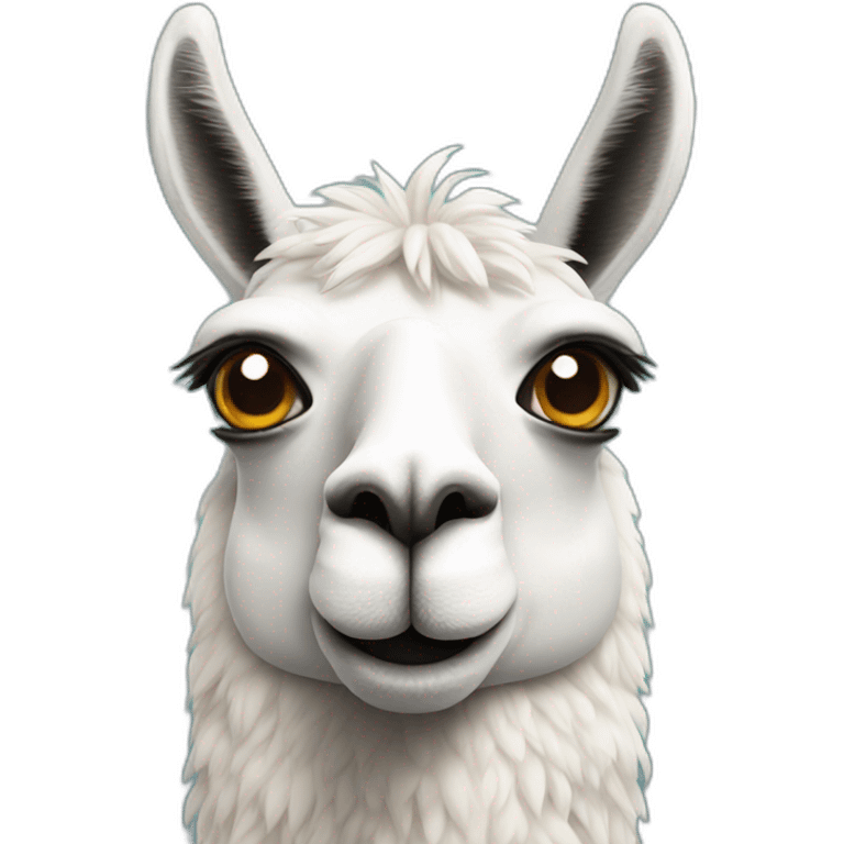 Llama with one eye emoji