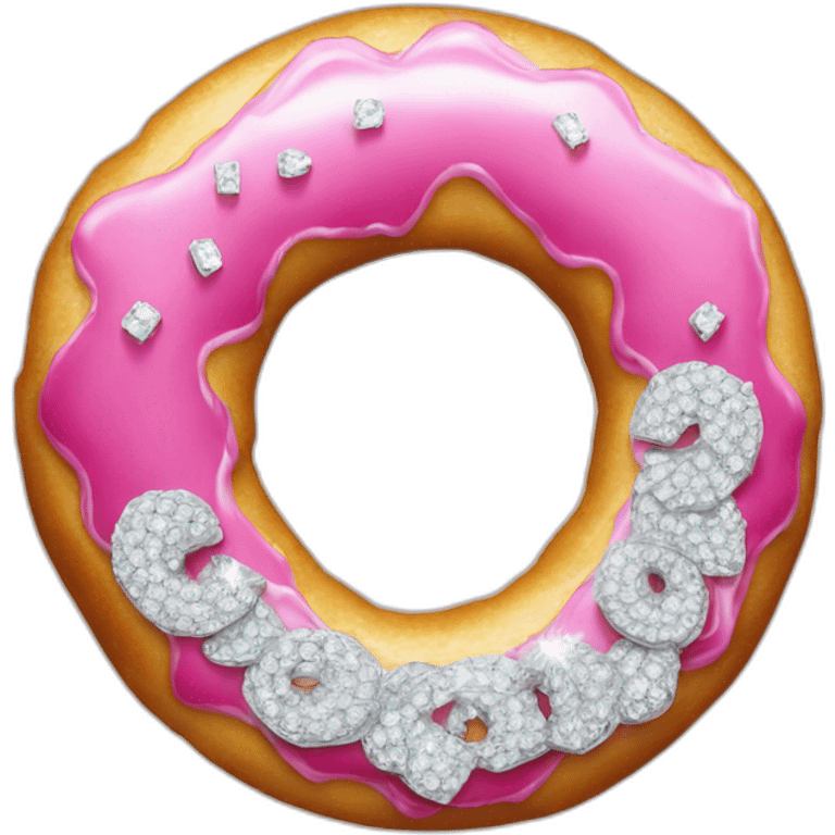 Donut in the form of a diamond ring emoji