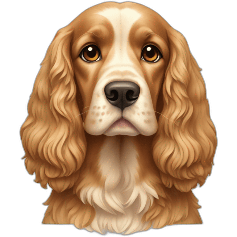 Dog-golden-english-cocker-spaniel-standing emoji