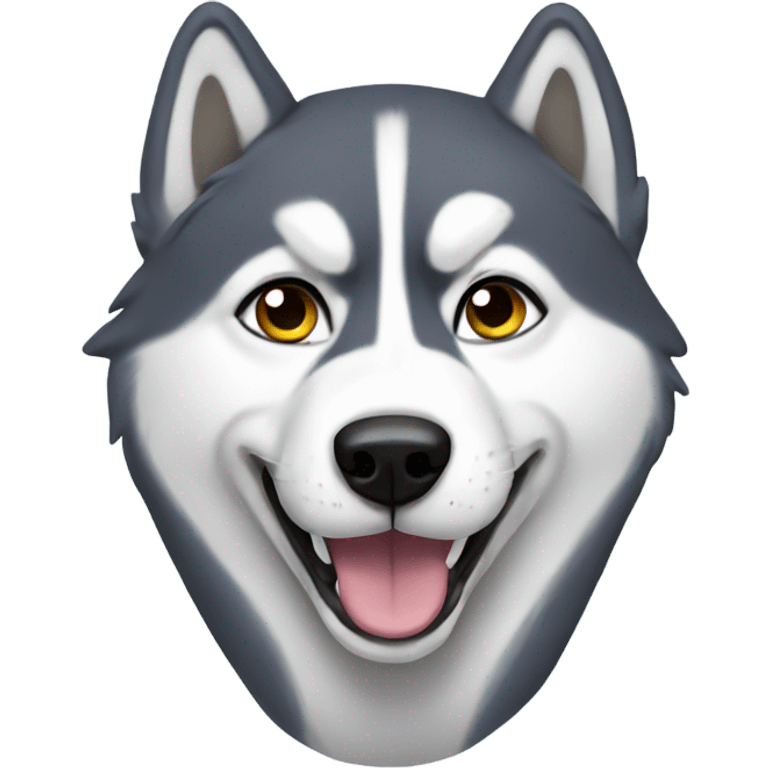 Husky wearing a hoodie emoji