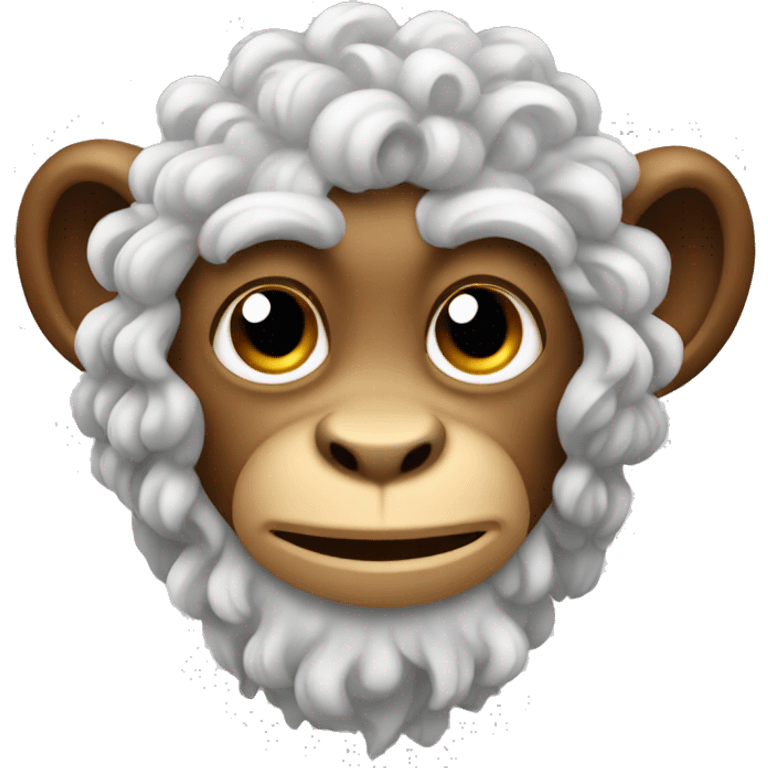 Curly monkey emoji