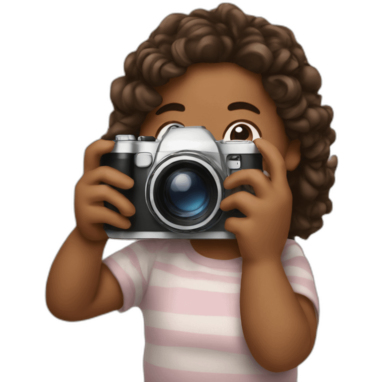 taking a photo of baby emoji