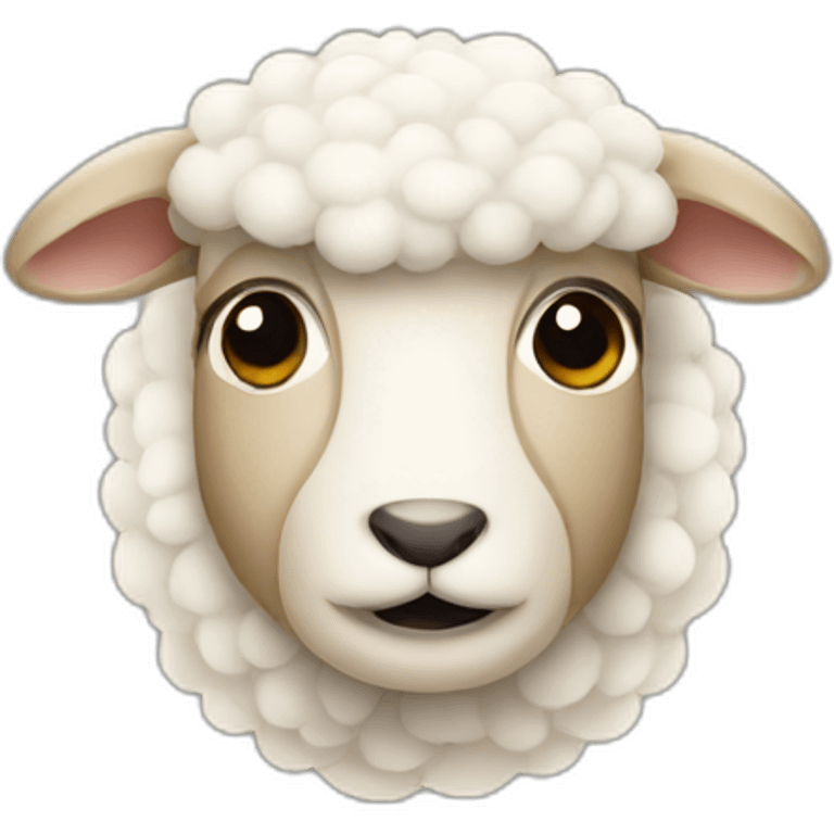 a sheep with finger over mouth shhh emoji