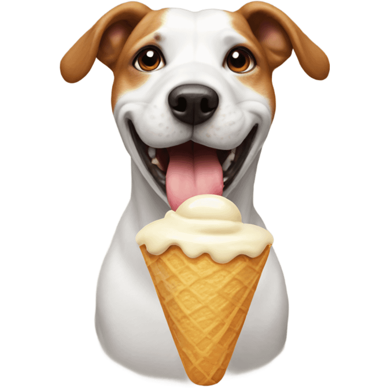 dog eating icecream  emoji