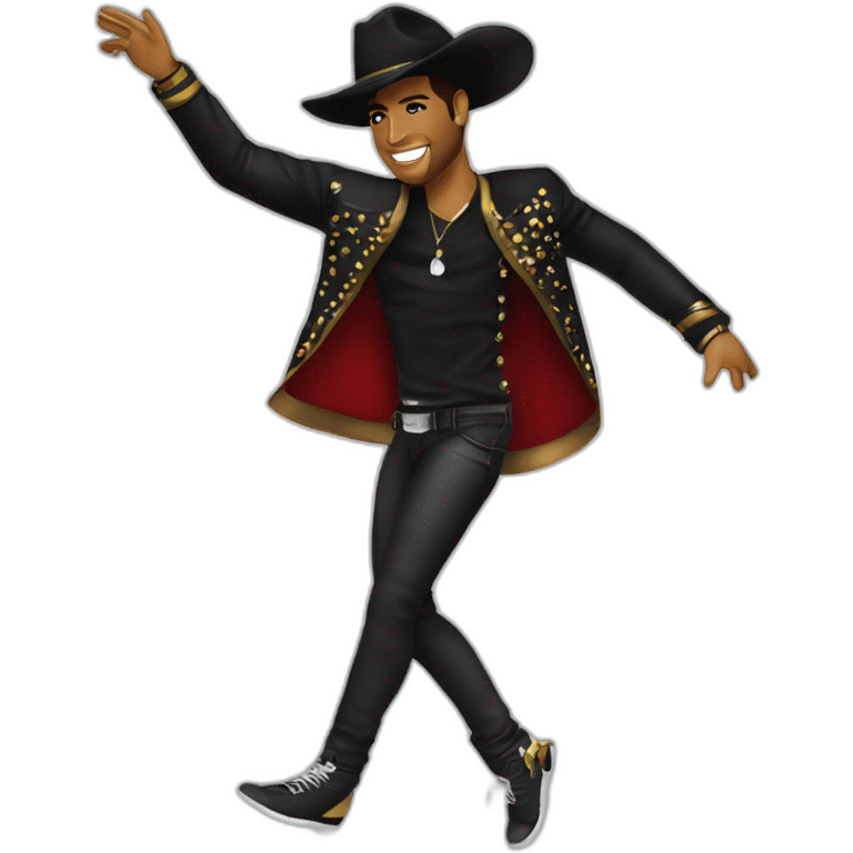 Romeo santos dance like Michael Jackson emoji