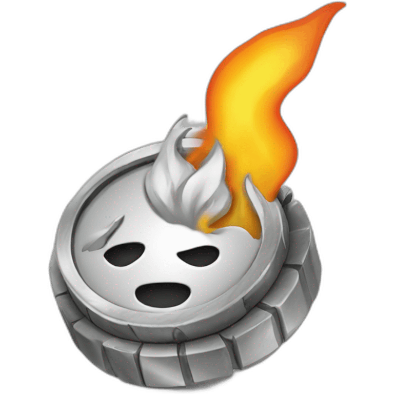 burning silver coin emoji