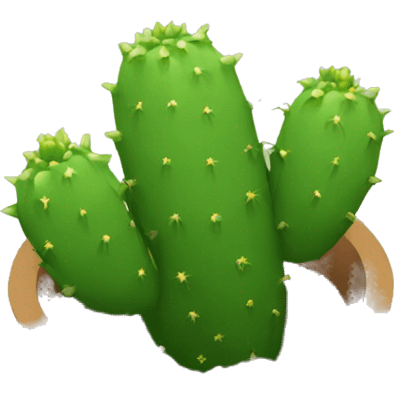 round Nopal + no pot + no flowrrs emoji