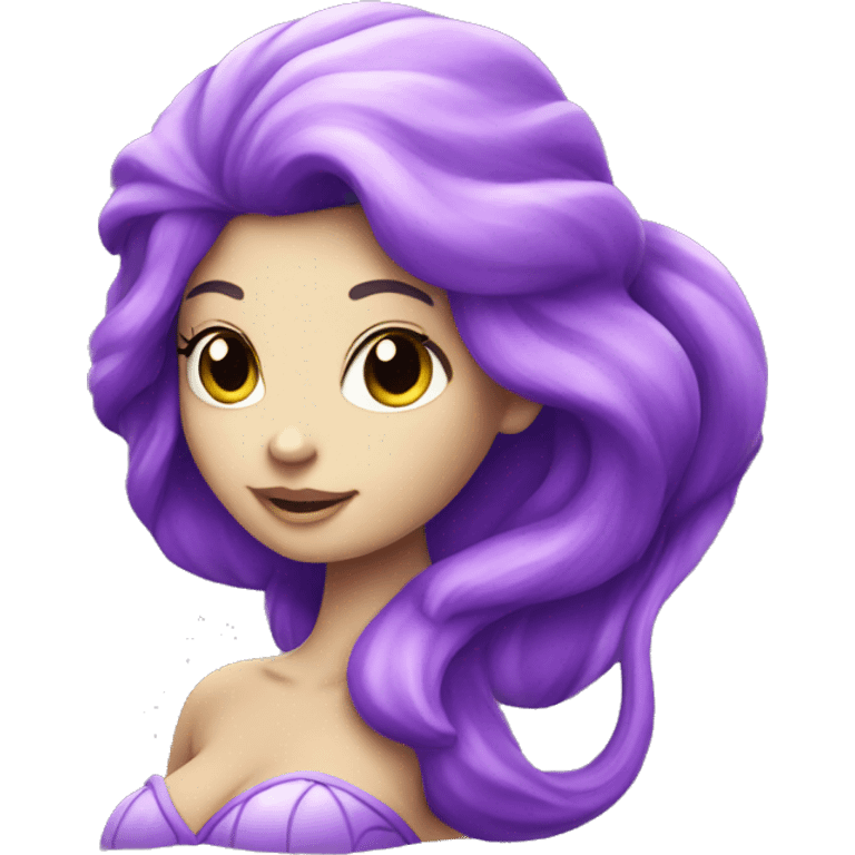 mermaid with purple tail pale emoji