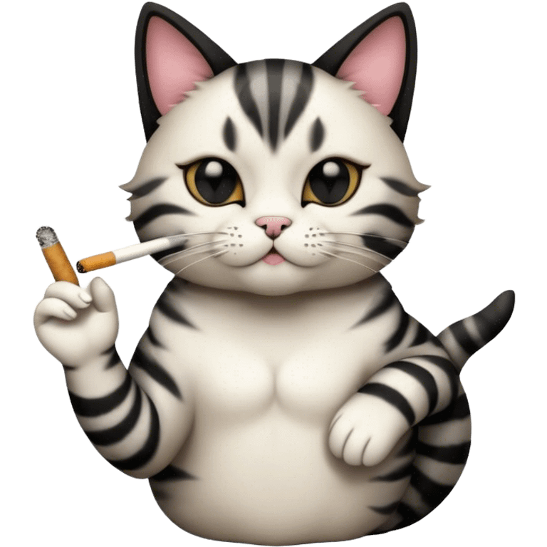 cat smoking emoji