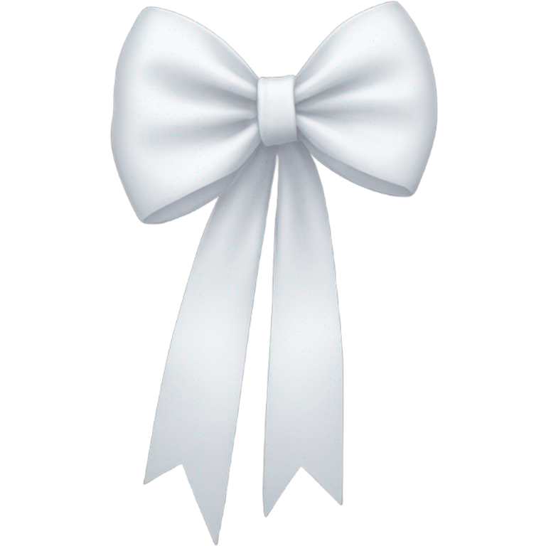 Aesthetic white bow emoji