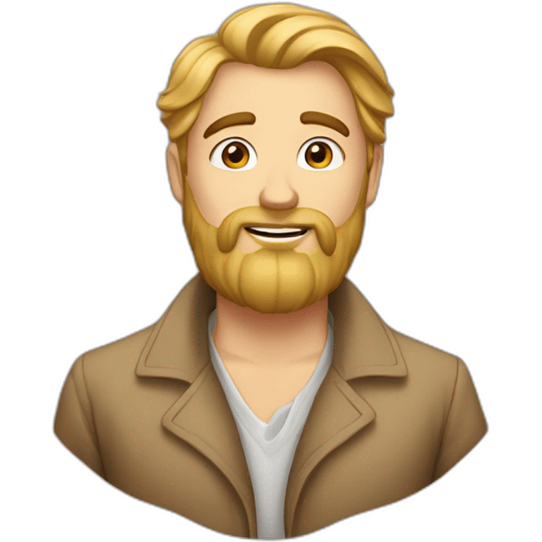 Belle blonde homme barbu emoji