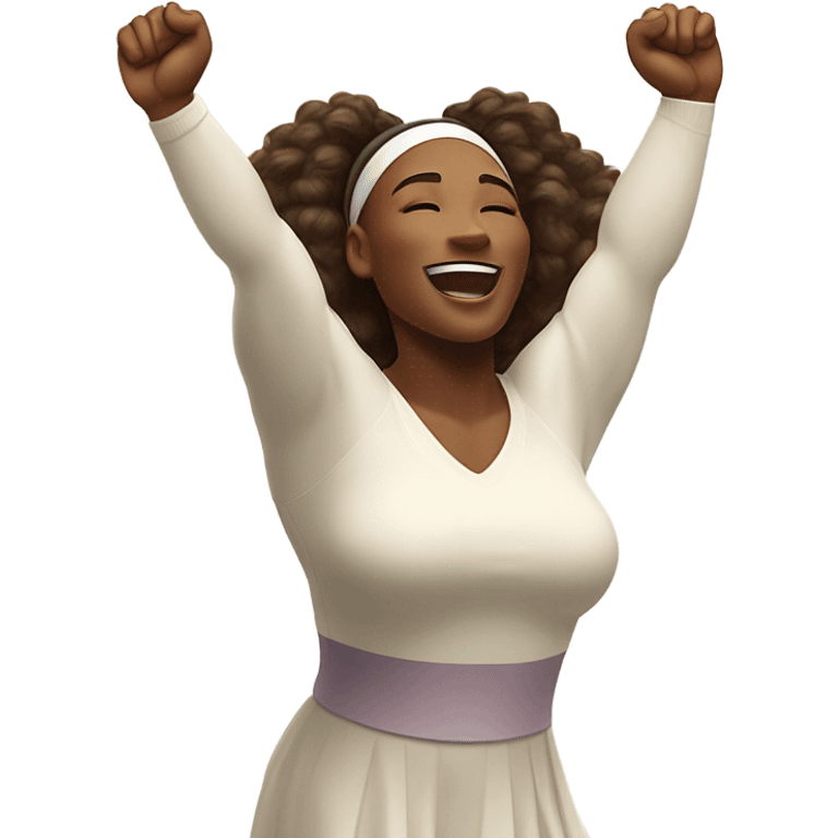 Serena williams praising god emoji