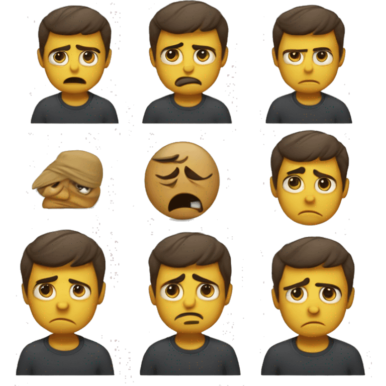 Feeling very emotionally  Disappointed,  dissatisfied,  dejected,  sadness , depressed   emoji