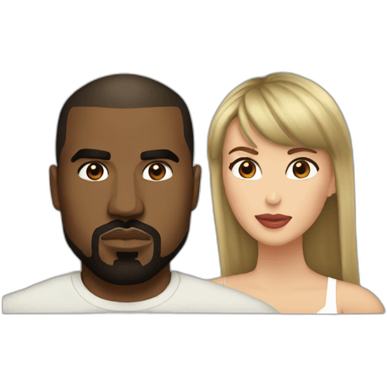 Kanye and Taylor best friends emoji