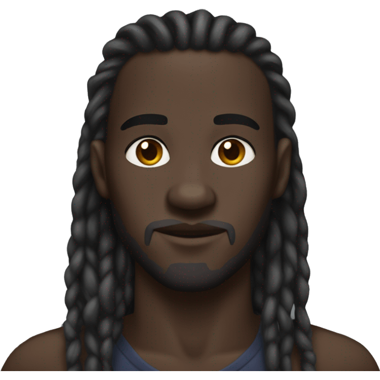 darkskin handsome dread head grown man emoji