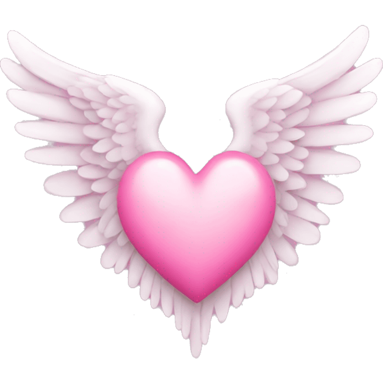 heart with wings in white pink color emoji